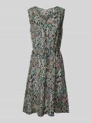 Regular fit knielange jurk van gestructureerde viscosemix