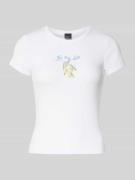 T-shirt met motiefprint en ronde hals