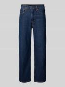 Loose straight fit jeans met steekzakken