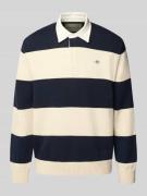 Gebreide pullover met polokraag en labelstitching