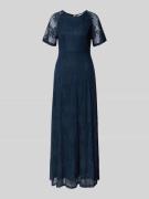 Maxi-jurk van kant met ronde hals