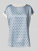 T-shirt in all-over look met ronde hals