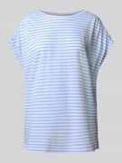 T-shirt met stitching en ronde hals