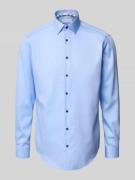 Regular fit zakelijk overhemd van puur katoen met kentkraag