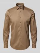 Slim fit zakelijk overhemd met kentkraag