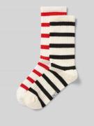 Sokken van katoenmix met logostitching in een set van 2 paar