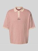 Relaxed fit poloshirt met labelstitching