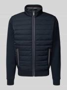 Gewatteerd jack met opstaande kraag en ritszakken