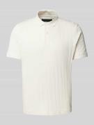 Regular fit poloshirt van een mix van katoen en jersey met brede ribst...