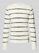 Gebreide pullover met ribboorden, model 'KARL'