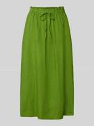 Uitlopende midirok van puur linnen, model 'LINNA'