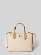 Tote bag met logo-applicatie van metaal