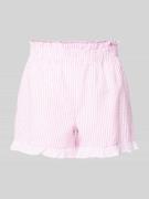 Relaxed fit korte broek met volantzoom, model 'Salvador'