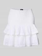 Minirok met smokdetails in laagjeslook