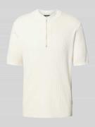 Gebreid shirt met ritssluiting, model 'Phil'