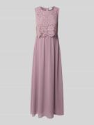 Maxi-jurk met kant en cut-out aan de achterkant