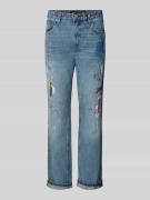 Boyfriend jeans in used-look met steekzakken