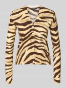 Gebreid jack van een mix van linnen en katoen, model 'DENZEL'