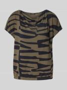 T-shirt met cascadehals, model 'Sapaya'