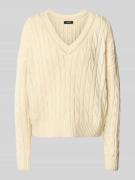 Gebreide pullover met V-hals, model 'TEDURPH'