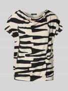 T-shirt met cascadehals, model 'Sapaya'