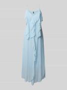 Soepele maxi-jurk met ruches, model 'CAMILLE'