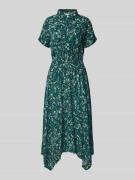 Midi-jurk van viscose met steekzakken