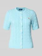 Cardigan met kabelpatroon en 1/2-mouwen