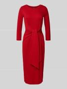 Midi-jurk met knoopdetail, model 'IMALAH'