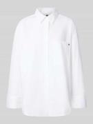 Oversized overhemdblouse van puur katoen