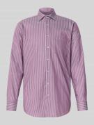 Regular zakelijk overhemd met kentkraag en borstzak