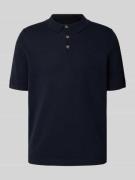 Regular fit poloshirt in gebreide look