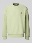 Sweatshirt met ronde hals en labelstitching