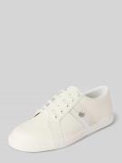 Sneakers van leer met labelapplicatie, model 'JANSON II'