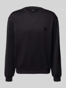 Sweatshirt met ronde hals en labeldetail