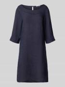 Linnen jurk met ronde hals, model 'Le44tizia