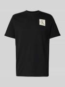 Regular fit T-shirt van puur katoen met logoprint