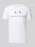 Slim fit T-shirt van puur katoen met logoprint