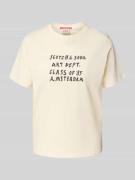 Regular fit T-shirt van puur biologisch katoen met logoprint