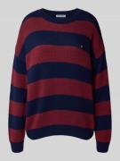 Relaxed fit gebreide pullover met streepmotief