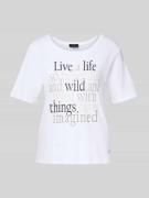 T-shirt met statementprint en ronde hals