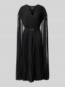 Regular fit chiffon jurk met overlay, model 'DENNYA'