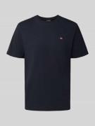 T-shirt met labelstitching en ronde hals