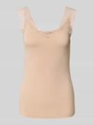 Slim fit tanktop van viscosemix, model 'BARBERA'