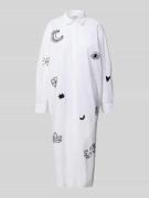 Midi-jurk met knoopsluiting