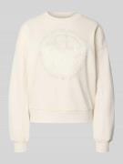 Sweatshirt met logo en ronde hals
