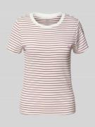 T-shirt met labelpatch en ronde hals