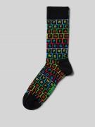 Sokken met motiefstitching, model 'KEYBOARD'