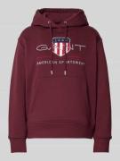 Hoodie met capuchon en logostitching