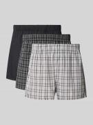 Boxershort met elastische band in een set van 3 stuks, model 'MILANO'